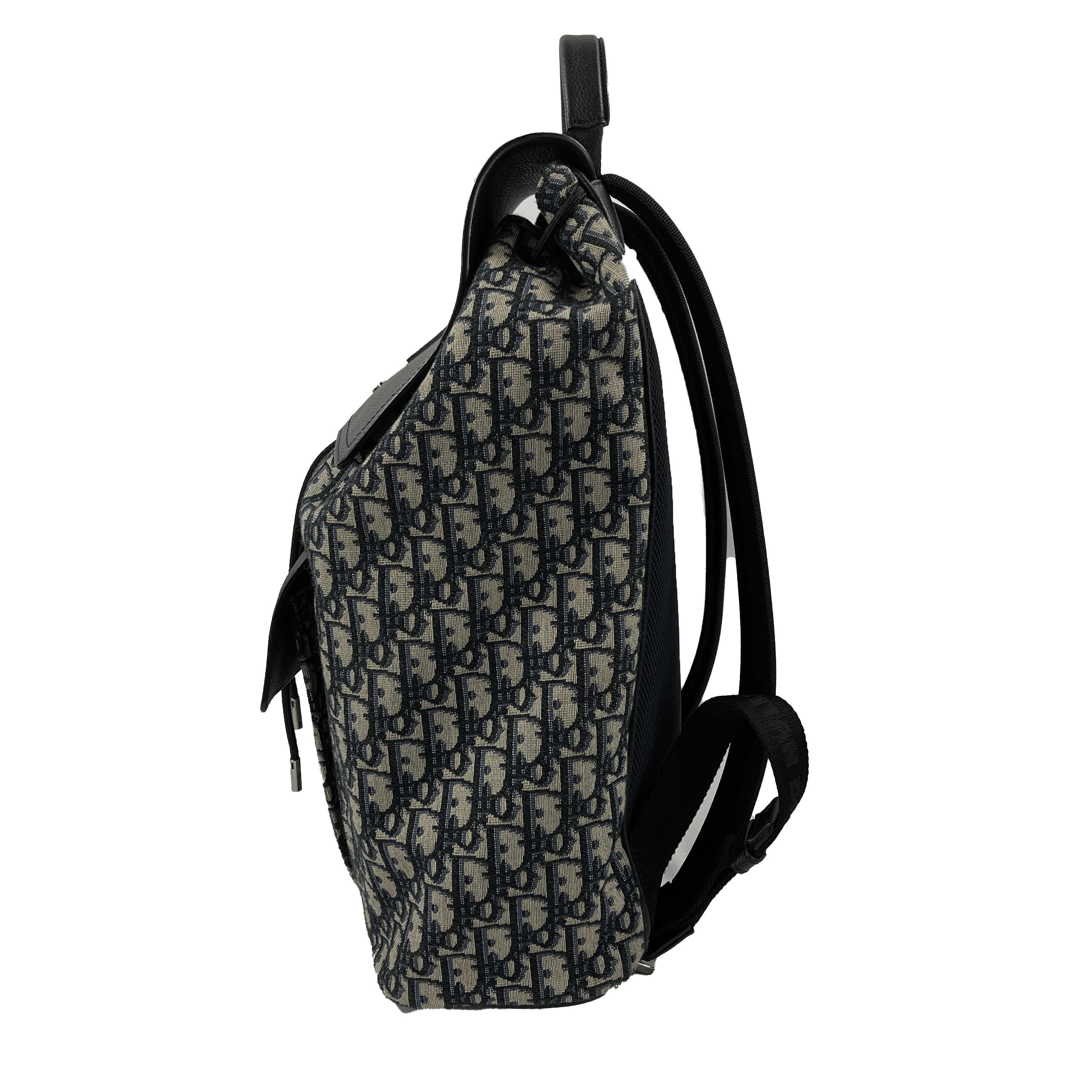 DIOR Motion Backpack Oblique Jacquard Grained Calfskin Leather 4