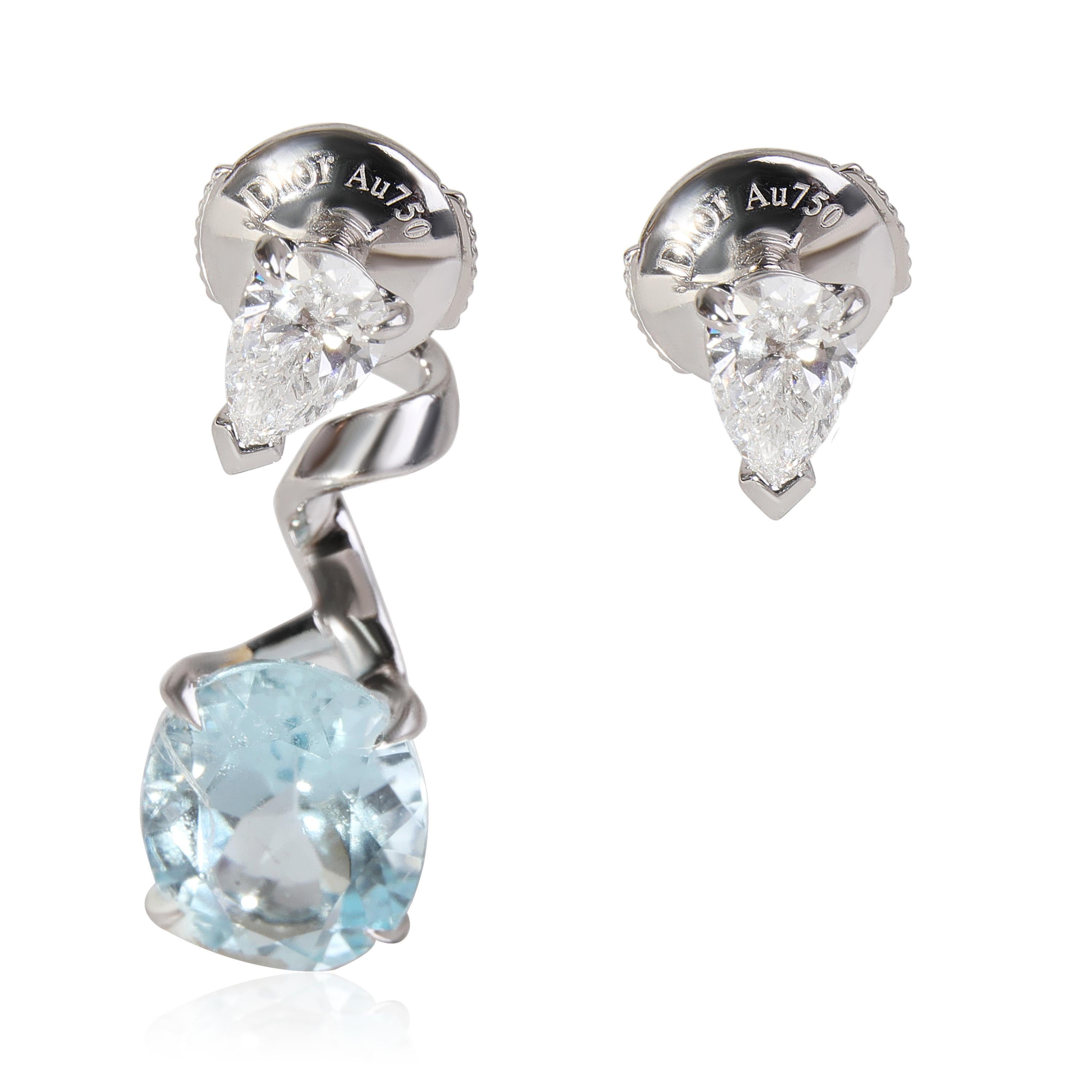 Dior Moyenne Joaillerie Diorama Diamond Drop Earrings in 18k White Gold 0.8  CTW For Sale at 1stDibs