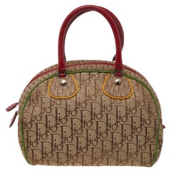Dior Mulitcolor Trotter Canvas And Leather Rasta Bowler Bag