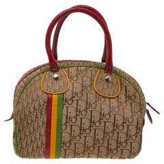 Dior Mulitcolor Trotter Canvas And Leather Rasta Bowler Bag