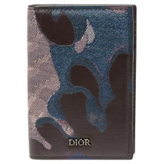 Dior Multicolor Camouflage Canvas and Leather Bifold Wallet