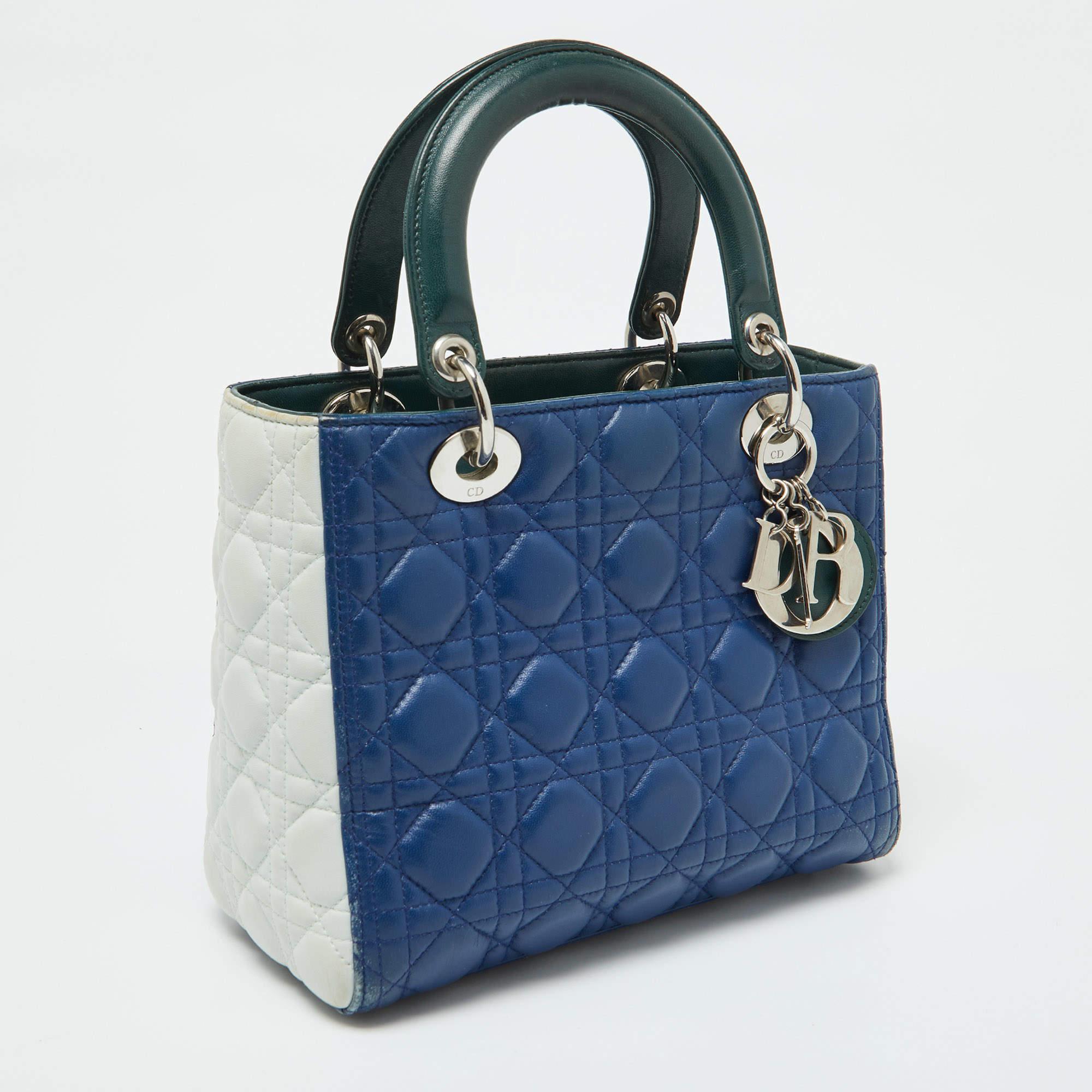 A timeless status and great design mark the Lady Dior tote. It is an iconic bag that people continue to invest in to this day. We have here this classic beauty crafted from Cannage leather. The bag has a lined interior for your essentials. This Lady