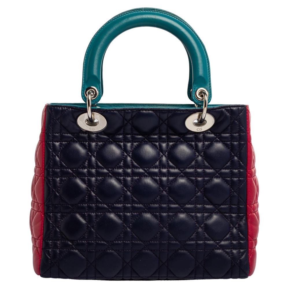 The Lady Dior tote is a Dior creation that has gained recognition worldwide and is today a coveted bag that every fashionista craves to possess. This multicolored tote has been crafted from quality leather and it carries the signature Cannage quilt.