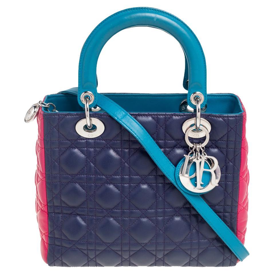 Christian Dior Lady Dior Python Blue Bag at 1stDibs