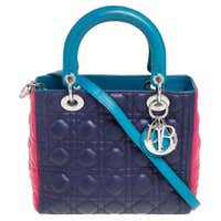 Christian Dior Lady Dior Python Blue Bag at 1stDibs