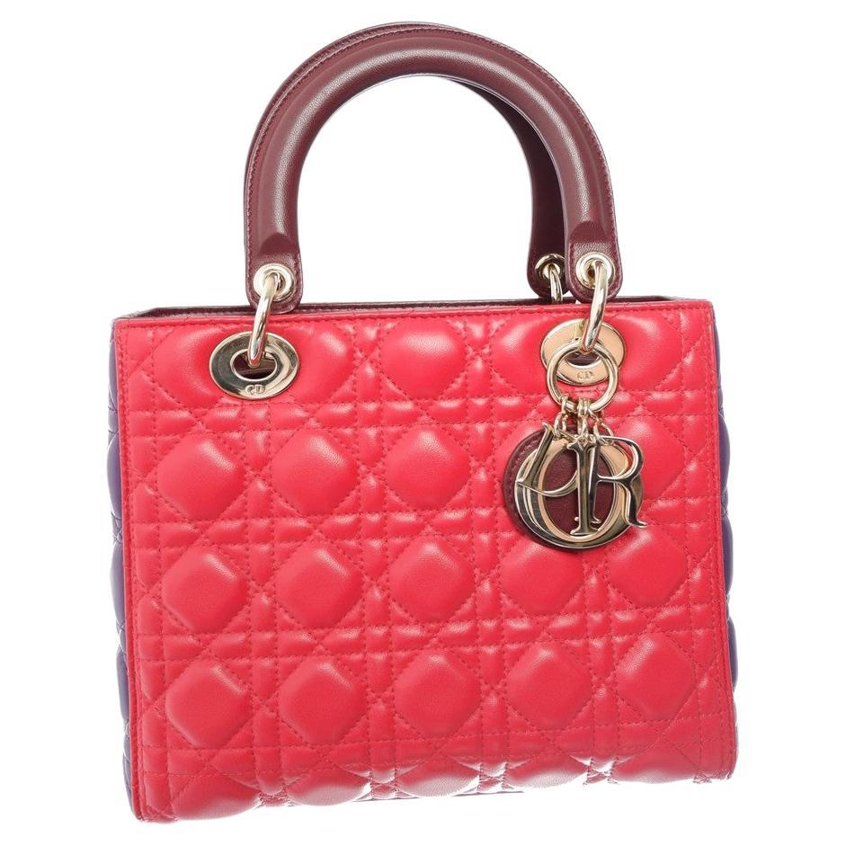 Dior Multicolor Cannage Medium Handbag