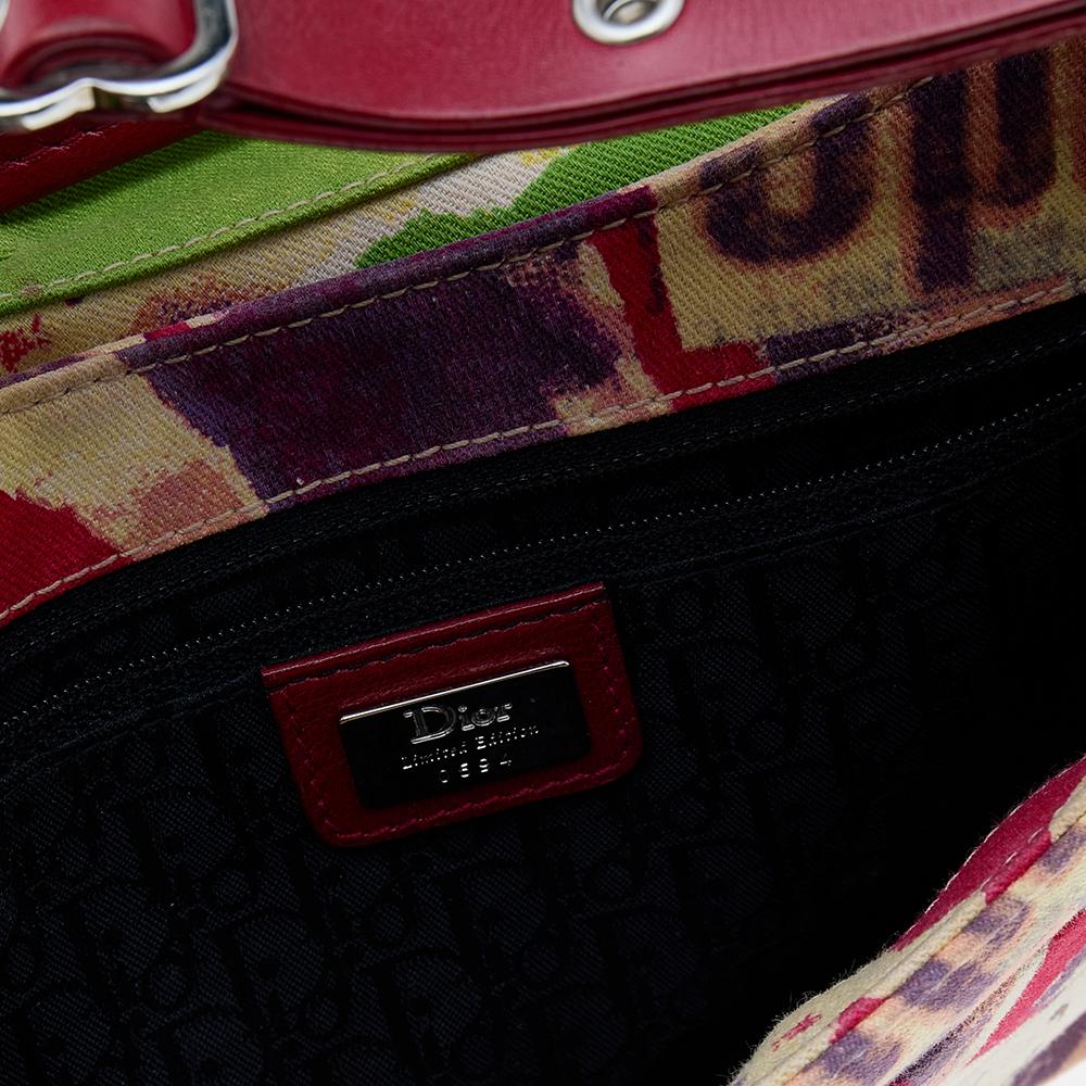 Brown Dior Multicolor Canvas and Leather Limited Edition Street Chic Columbus Shoulder