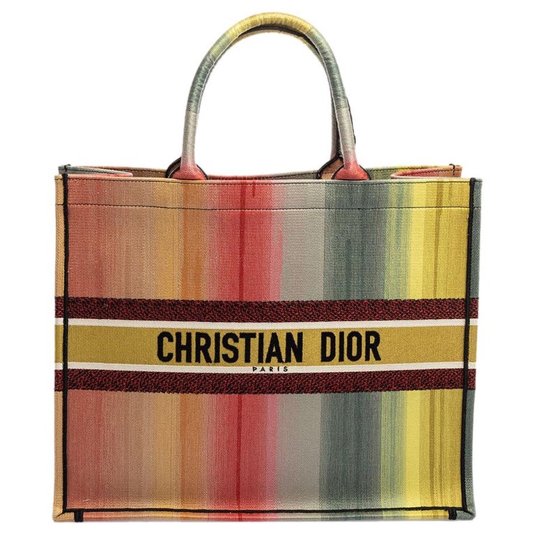 Dior Multicolor Dioraura Canvas Book Tote at 1stDibs | dior book tote  rainbow, christian dior multicolor bag, rainbow dior bag