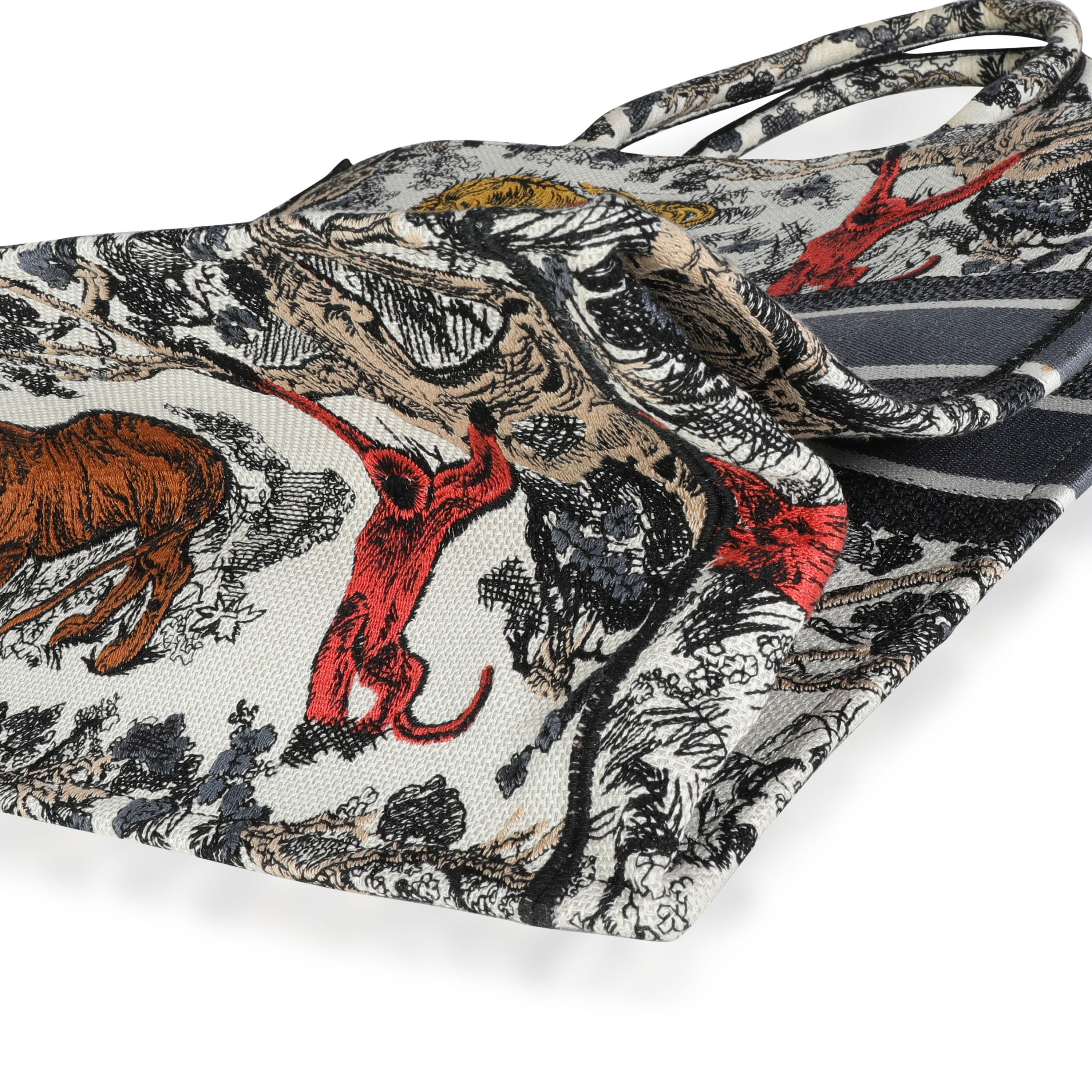 Gray Dior Multicolor Dioriviera Toile De Jouy Embroidery Book Tote