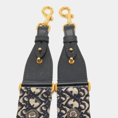 Dior Multicolor Embroidered Canvas and Leather Studded Shoulder Bag Strap