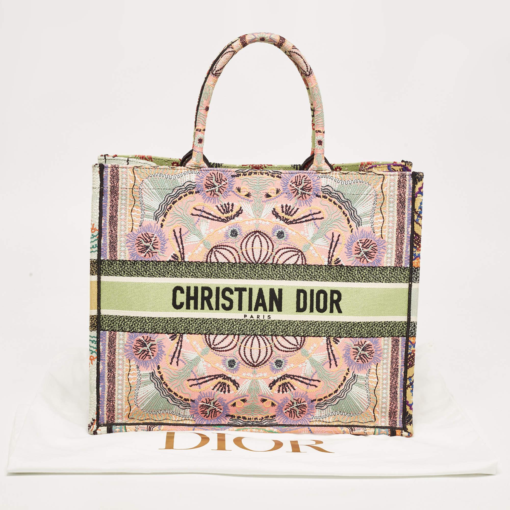 Dior Multicolor Embroidered Canvas Large In Lights Book Tote 7