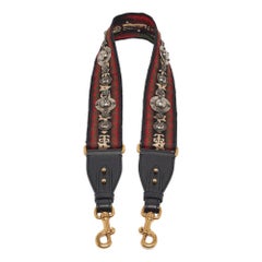 Dior Multicolor Embroidered Canvas Studded Shoulder Bag Strap