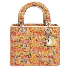 Dior Multicolor bestickter Stoff Medium Limited Edition Lady Dior Tote