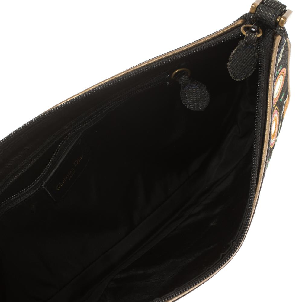 Dior Multicolor Fabric 1947 Montaigne Chris License Plate Saddle Bag 2