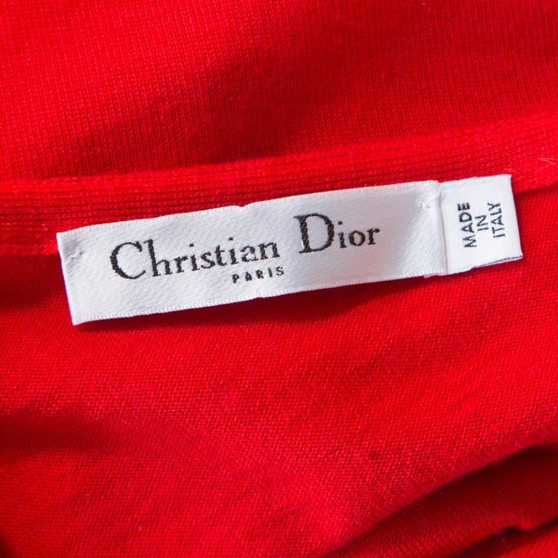 Dior Multicolor Geometric Pattern Wool One Shoulder Mini Dress S In Good Condition For Sale In Dubai, Al Qouz 2