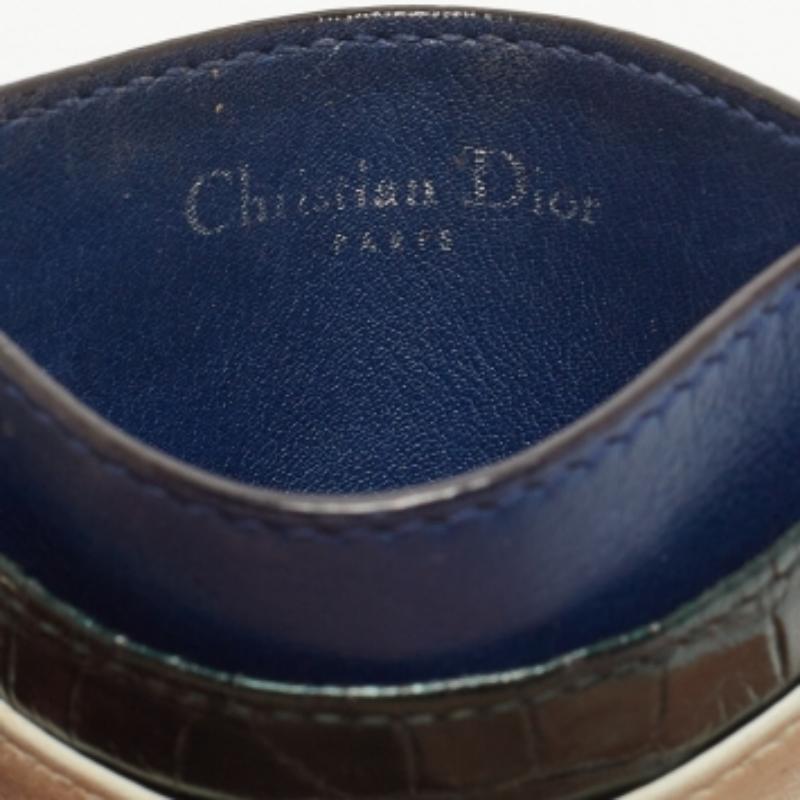 De las mujeres Tarjetero Dior Lady de piel y cocodrilo multicolor en venta