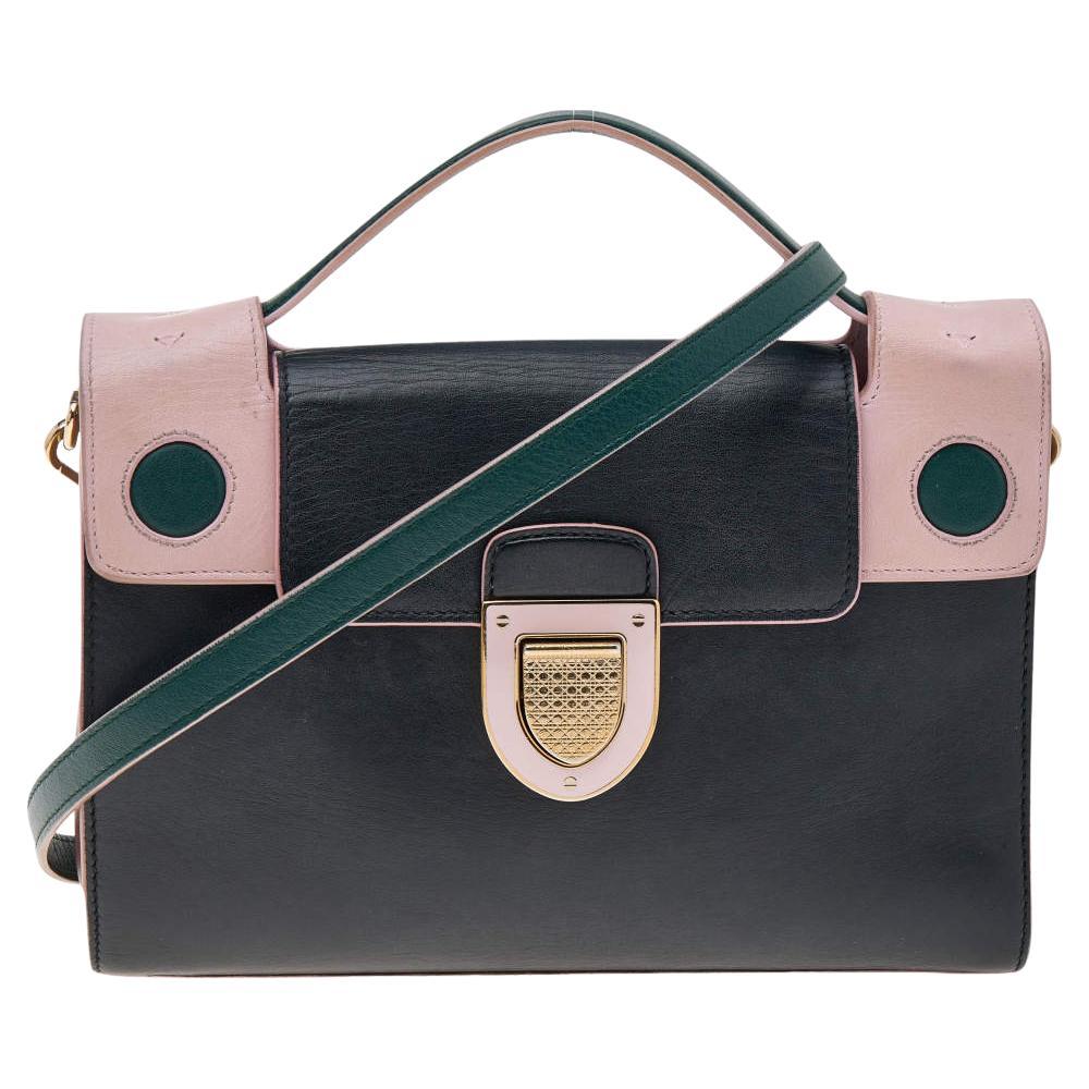 Dior Multicolor Leather Diorever Top Handle Bag For Sale