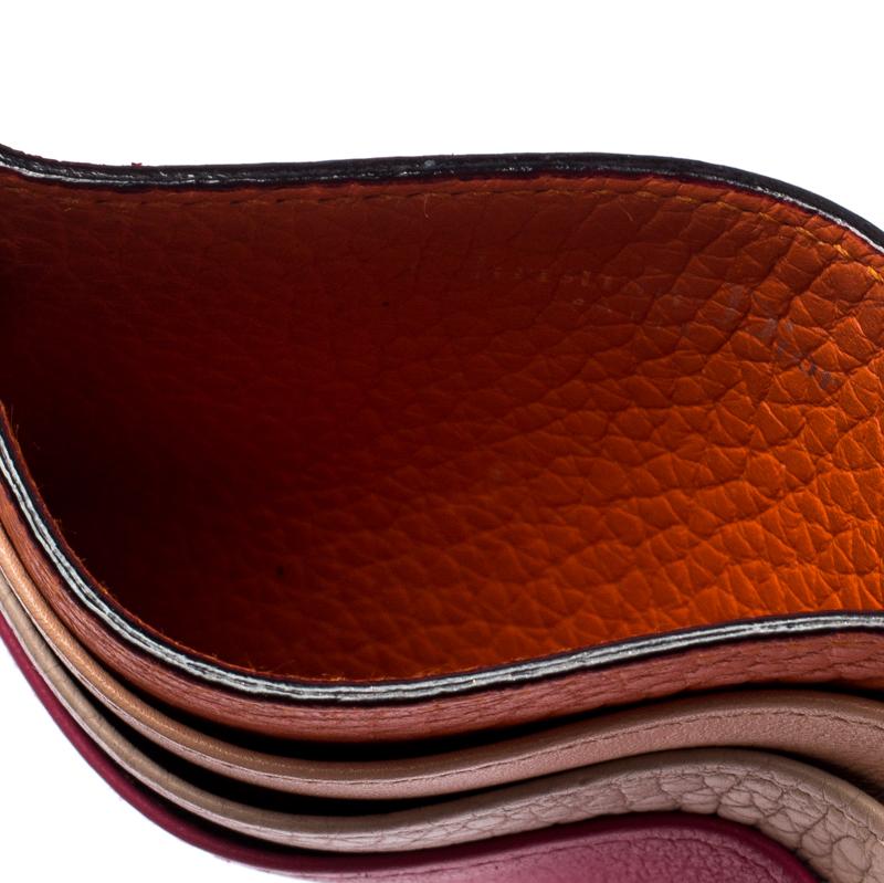 Dior Multicolor Leather Lady Dior Card Holder 3