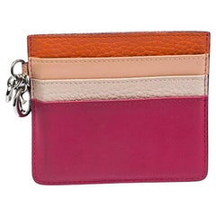 Dior - Porte-cartes Lady Dior en cuir multicolore