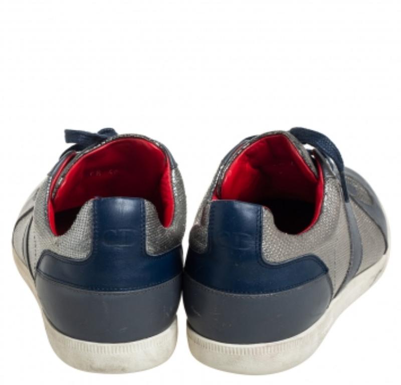 Dior Mehrfarbige Low Top-Turnschuhe aus Leder Größe 40 im Angebot 1