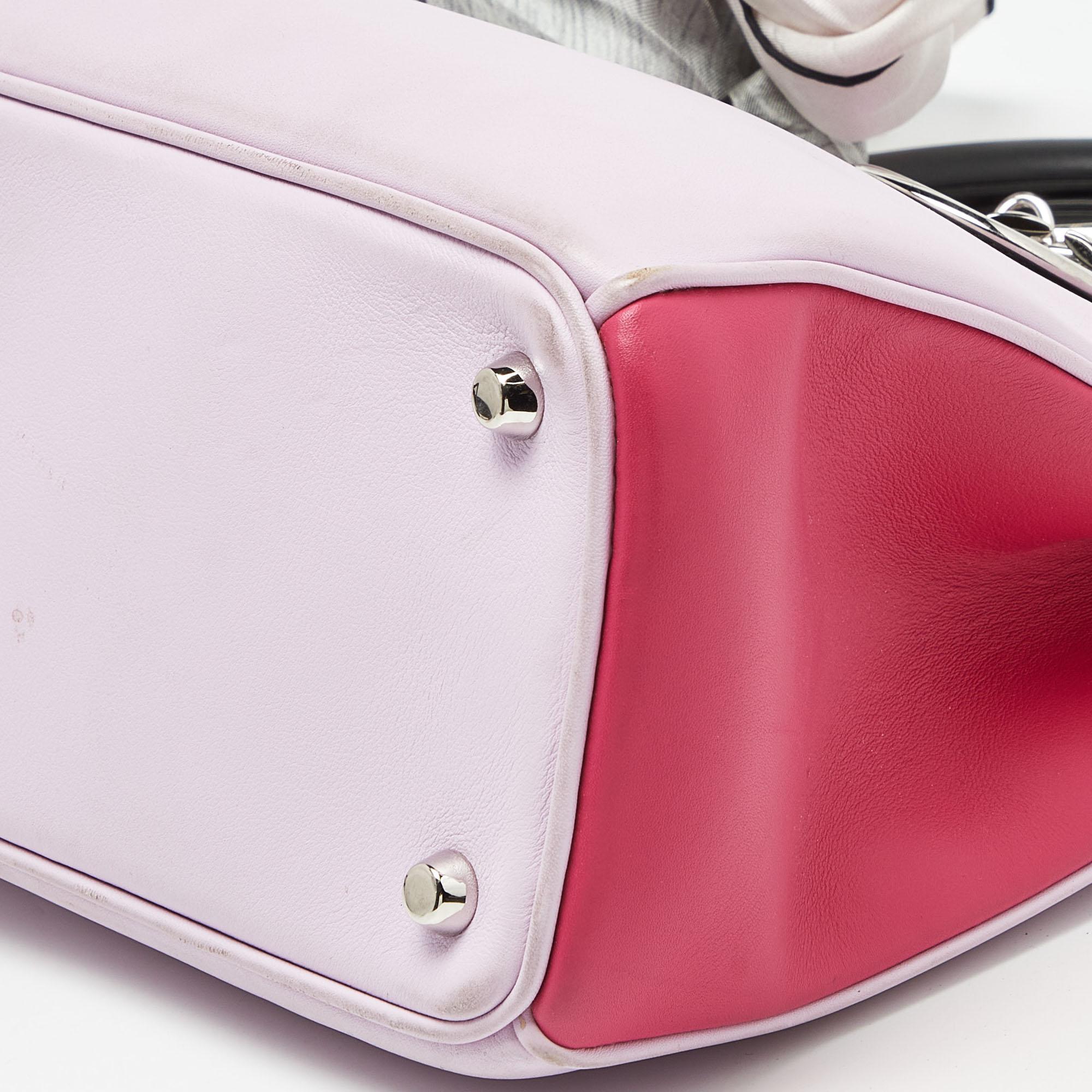 Dior Mehrfarbige Diorissimo Shopper-Tasche aus Leder Damen im Angebot