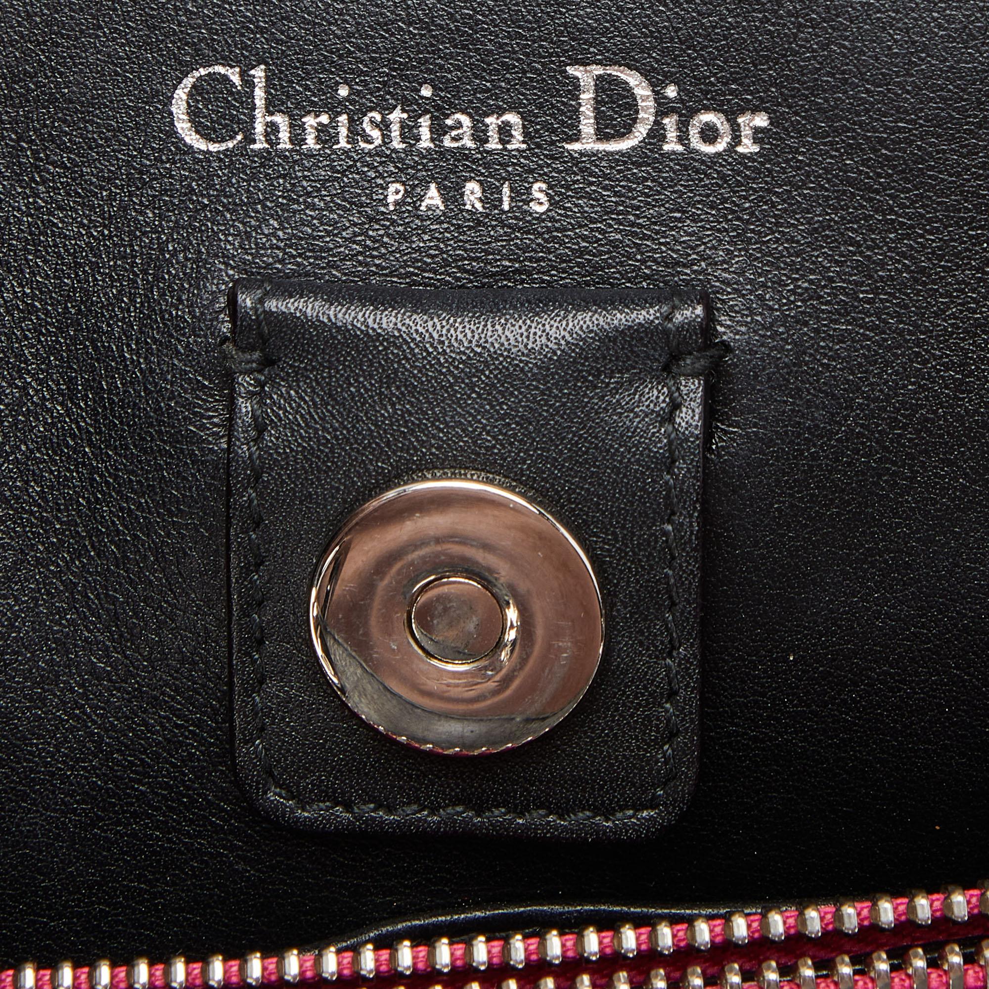 Dior Multicolor Leather Medium Diorissimo Shopper Tote For Sale 5