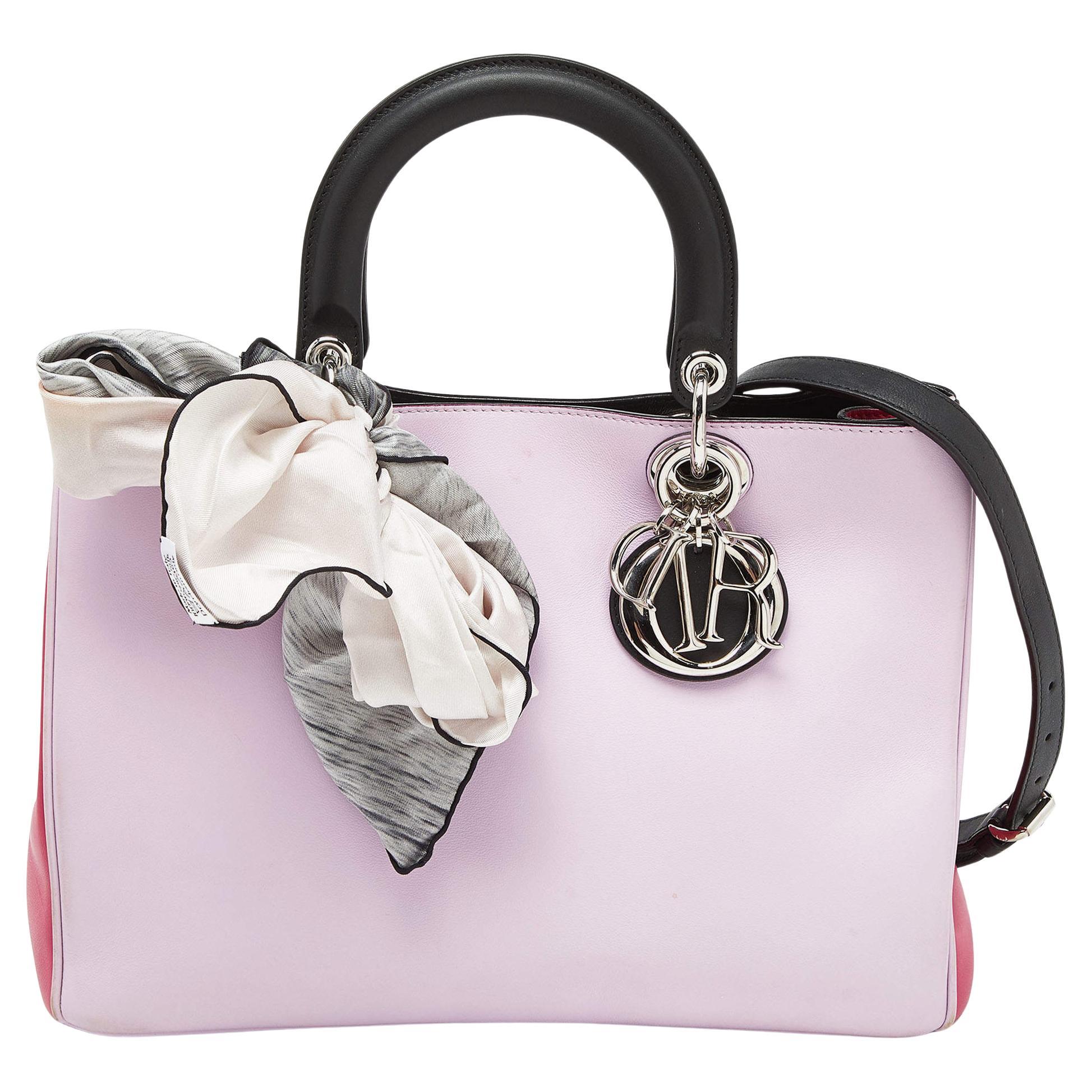 Dior Mehrfarbige Diorissimo Shopper Tasche aus Leder im Angebot bei 1stDibs