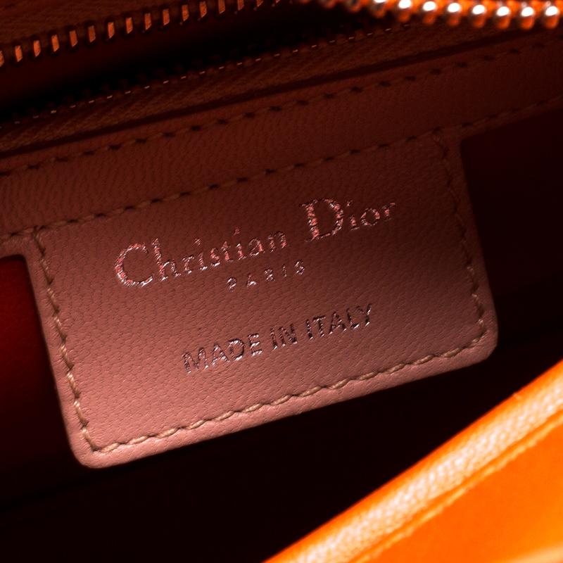 Dior Multicolor Leather Medium Lady Dior Tote 2