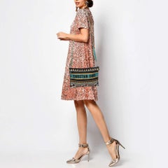 Dior Multicolor Logo Embroidered Fabric Shoulder Bag