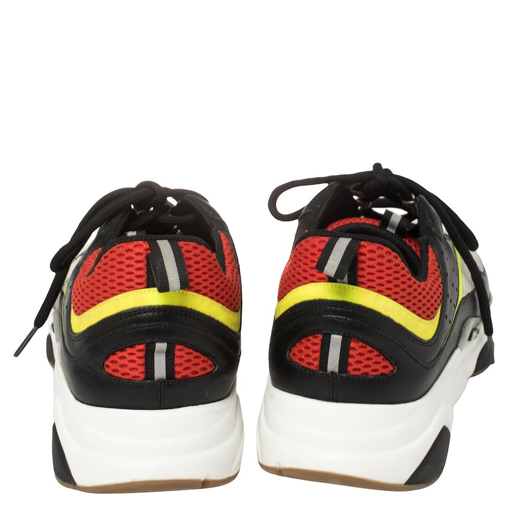 Dior Multicolor Mesh und Leder B22 Runner Low Top Sneakers Größe 44 (Schwarz)