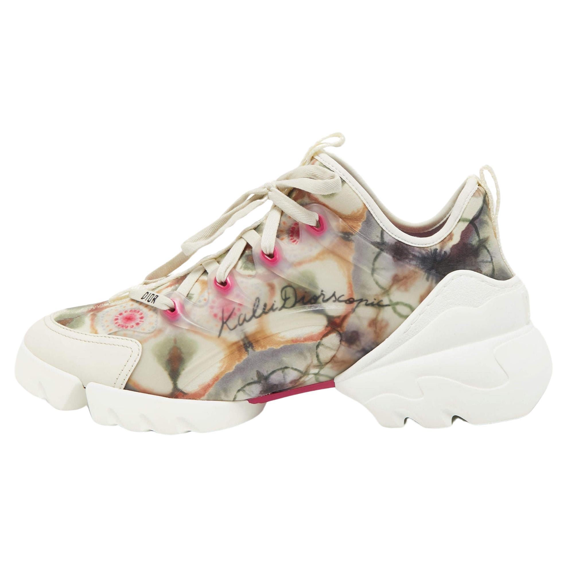 Dior, scarpe da ginnastica caleidoscopiche in pelle e neoprene multicolore  D-Connect Taglia 41 in vendita su 1stDibs