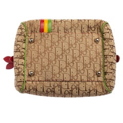 Dior Multicolor Oblique Canvas And Leather Rasta Boston Bag
