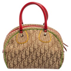 Dior Multicolor Oblique Canvas And Leather Rasta Boston Bag