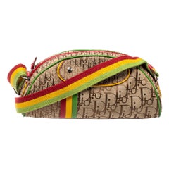 Dior Multicolor Oblique Canvas Rasta Trotter Bowler Bag