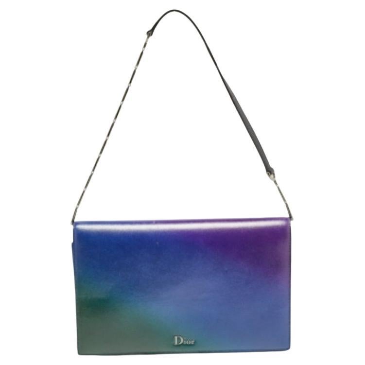 Dior Multicolor Ombre Leather Flap Bag For Sale