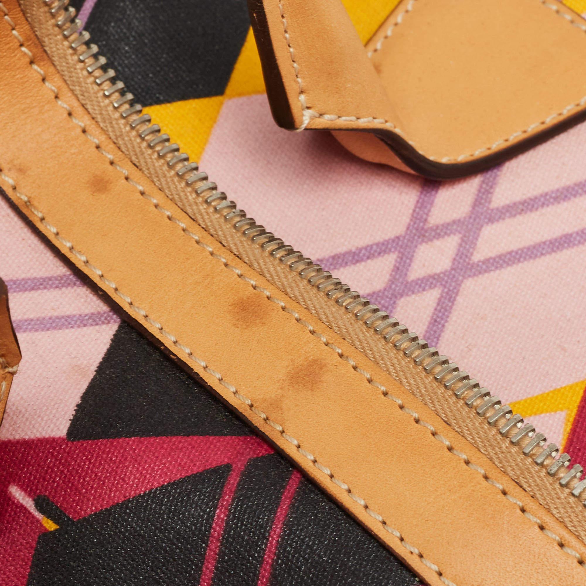 Dior Argyle-Tasche aus bedrucktem, beschichtetem Segeltuch und Leder, mehrfarbig bedruckt im Angebot 4