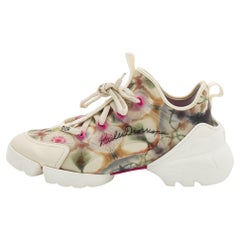 Dior Multicolor Printed Neoprene D-Connect Kaleidoscopic Sneakers Size 39.5