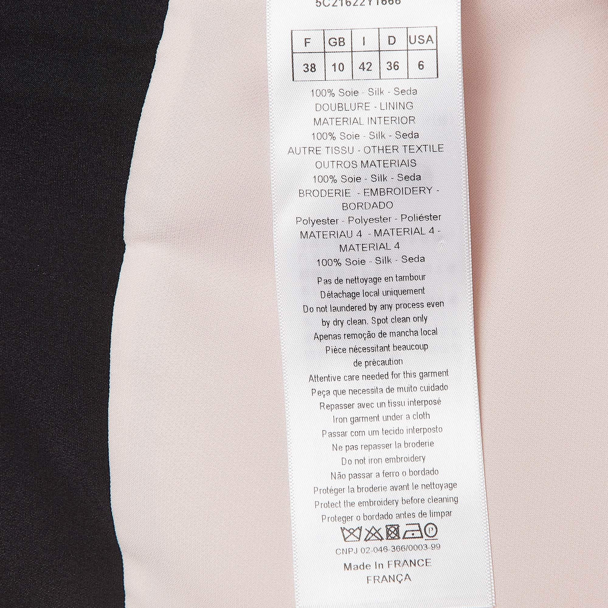 Women's Dior Multicolor Printed Silk Sequin Embellished One Shoulder Tiered Dress M For Sale