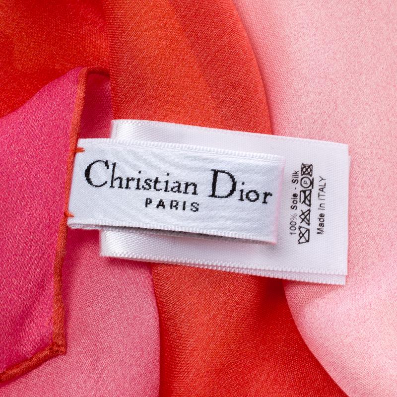 Women's Dior Multicolor Printed Silk Square Scarf