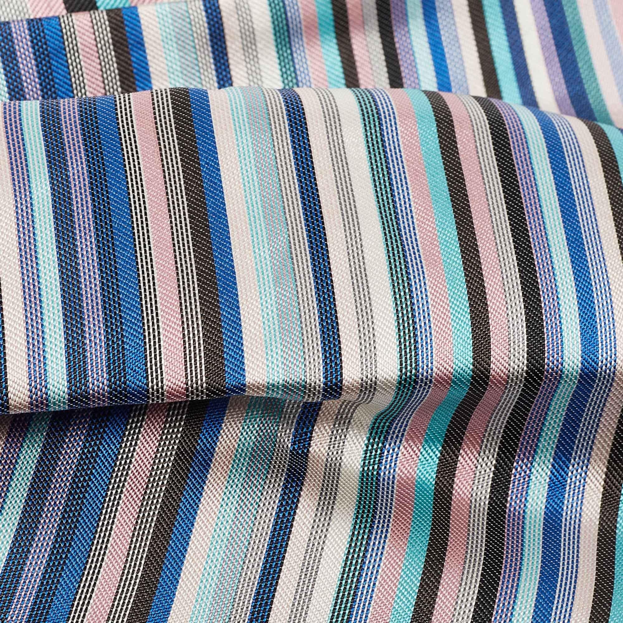 Gris Dior, nœud détachable en soie rayée multicolore, taille unique en vente