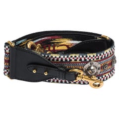 Dior Multicolor Studded Canvas and Leather Bohemian Inspired Shoulder Strap