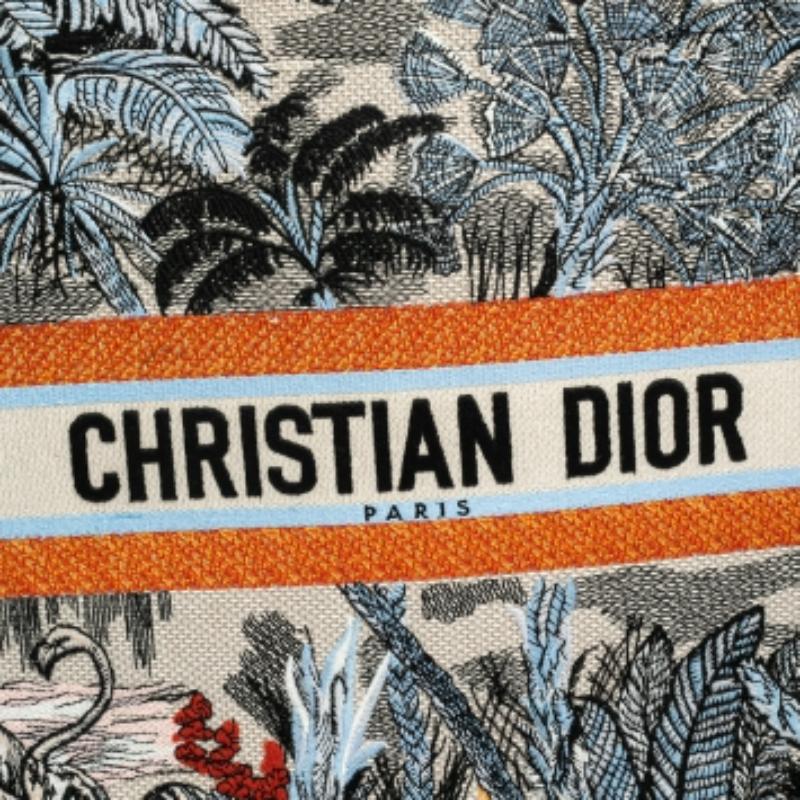 Dior Multicolor Toile De Jouy Tropicalia Embroidered Canvas Large Book Tote 2