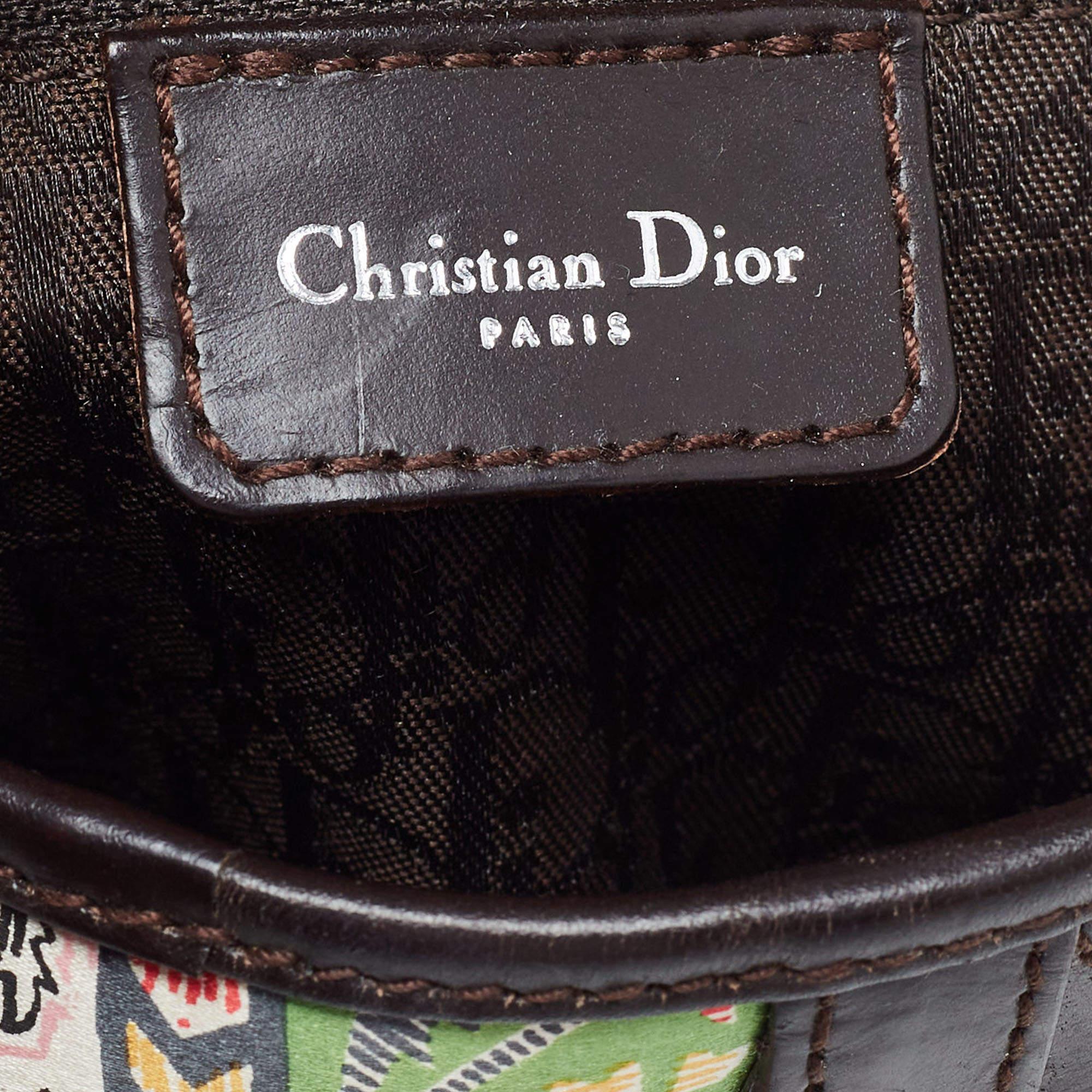 Women's Dior Multicolour Satin Paisley Saddle Bag