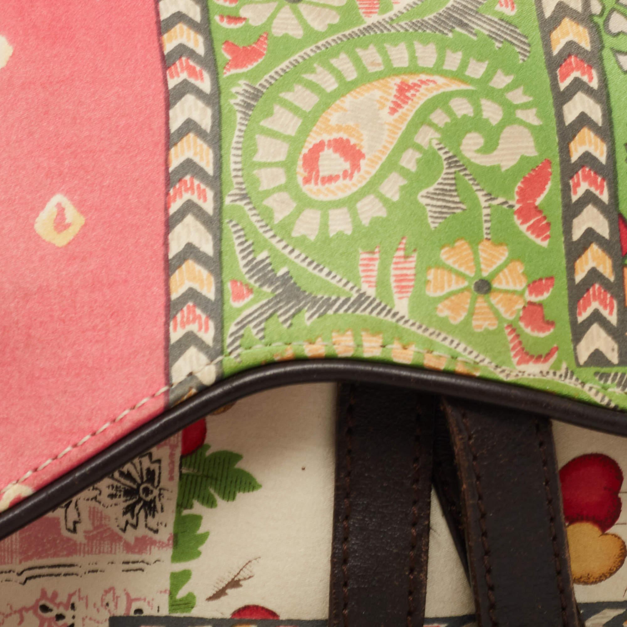 Dior Multicolour Satin Paisley Saddle Bag 3