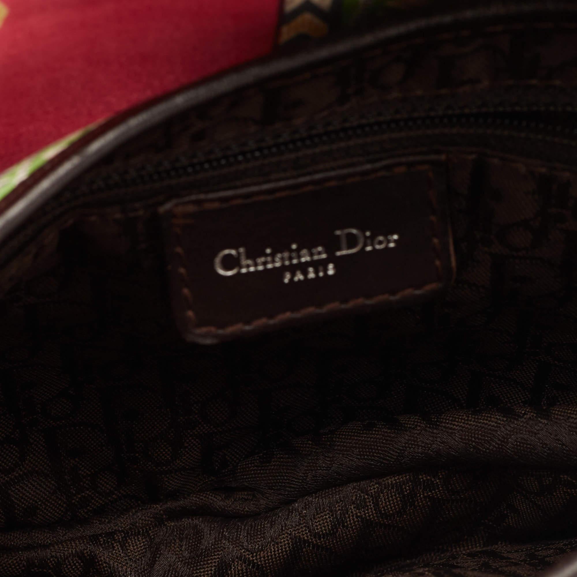 Dior Multicolour Satin Paisley Saddle Bag 4