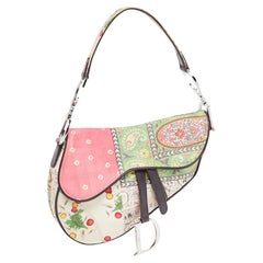 Used Dior Multicolour Satin Paisley Saddle Bag