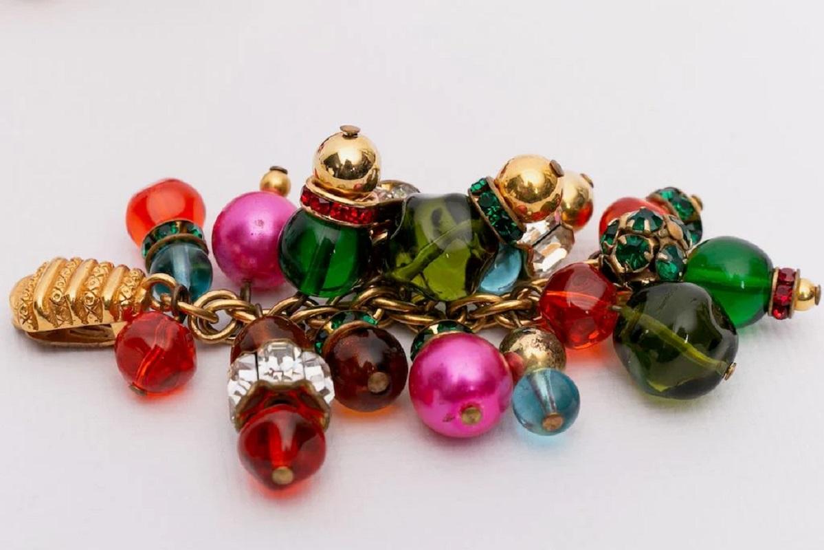 Dior Multicoloured Gilted Metal Clip-on Earrings For Sale 1