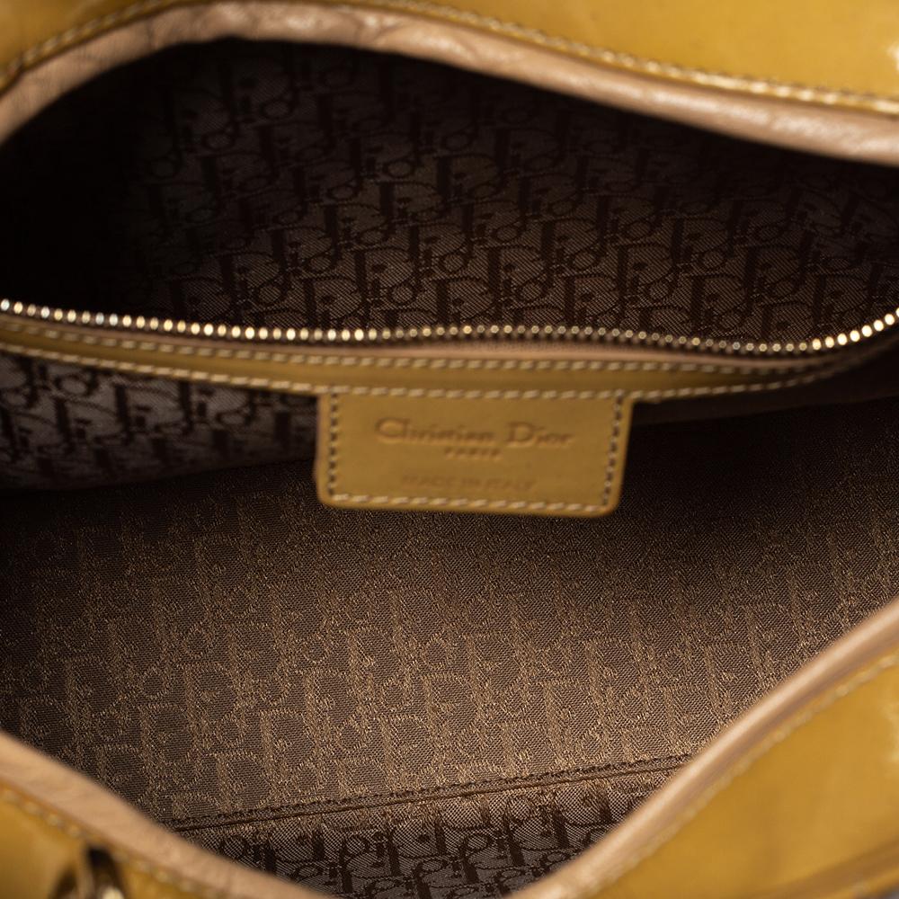 Dior Cannage Mostaza Charol Grande Lady Dior Tote 5