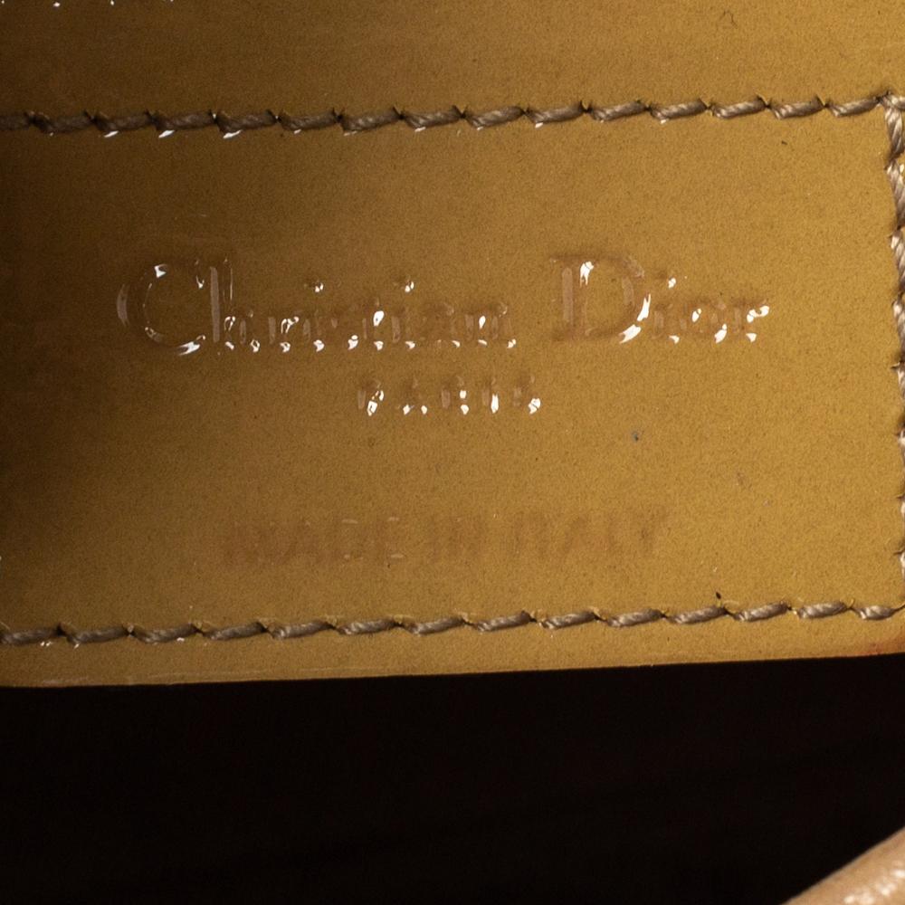 Dior Cannage Mostaza Charol Grande Lady Dior Tote 3
