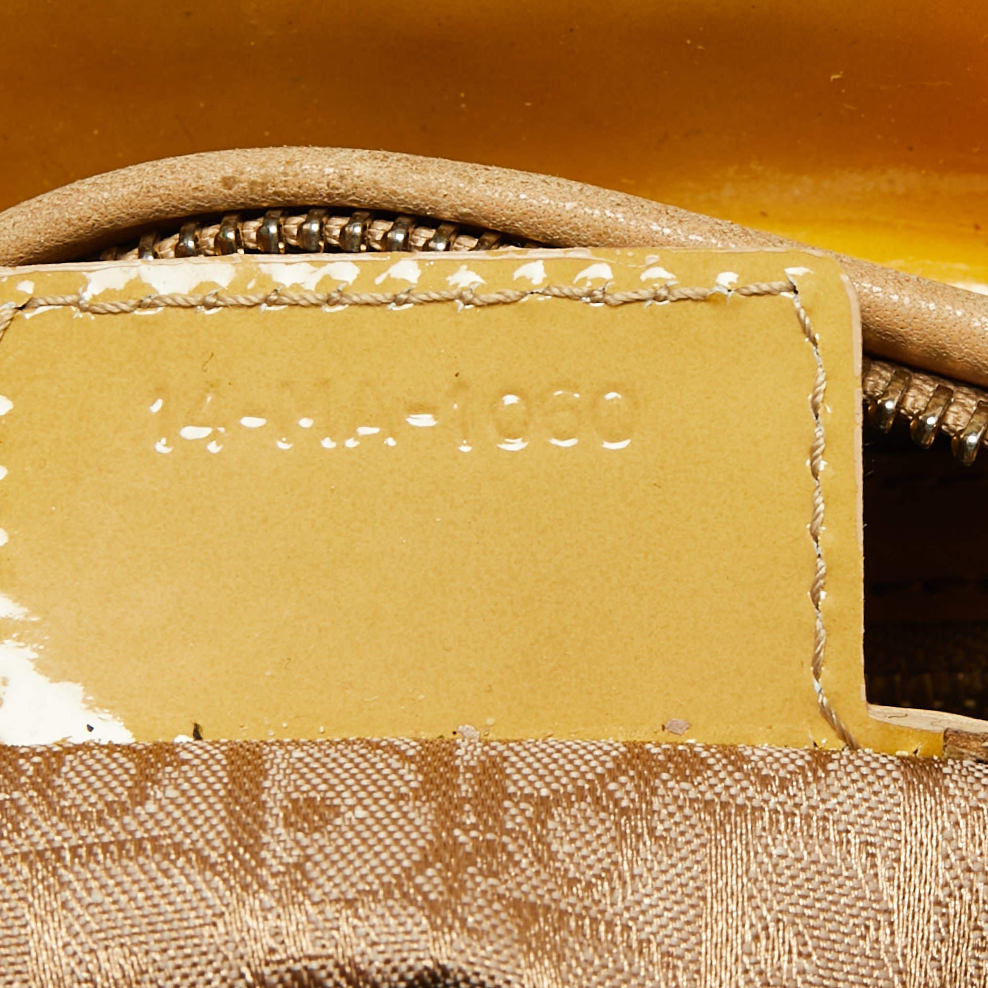 Dior Mustard Cannage Patent Leather Medium Lady Dior Tote 7